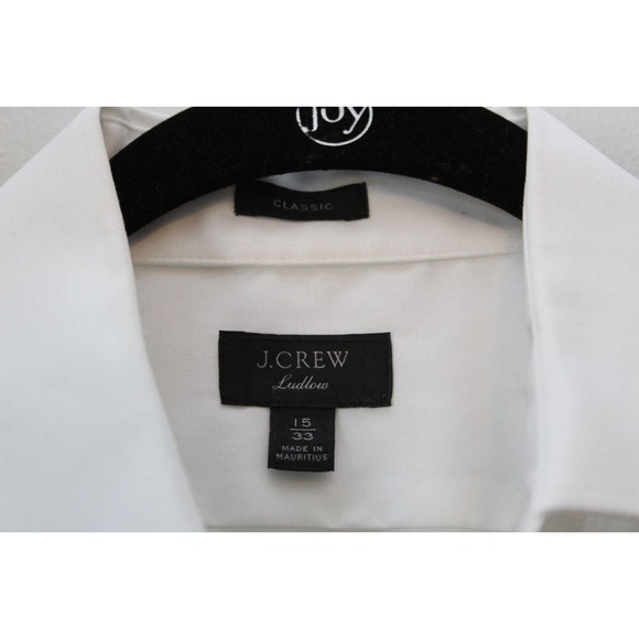 J. Crew Ludlow Classic Fit Button Up Shirt White Oxford Men's Size 15 /33 H14219 - Picture 5 of 9
